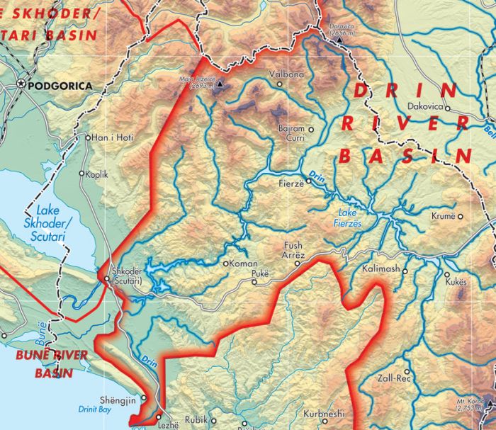 Albania północna mapa